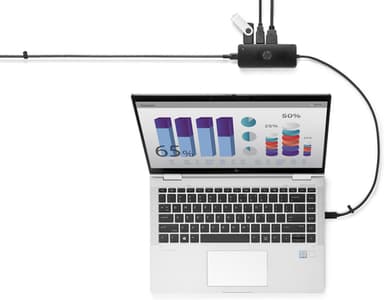 HP USB-C Travel Hub G2, USB 3.2 Gen 1 (3.1 Gen 1) Type-C, HDMI, USB 3.