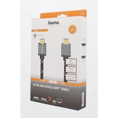 HAMA Kabel HDMI Ultra High Speed 8K 48Gbit/s Metall 3,0m