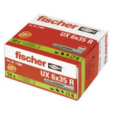 Fischer UX 6 x 35 R Universalplugg 35 mm 6 mm 77889 50