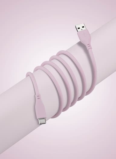 Goji USB-A till USB-C-kabel 2m (rosa)