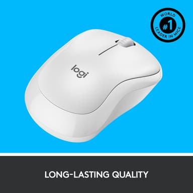 Logitech M220 Silent trådlös mus (vit)