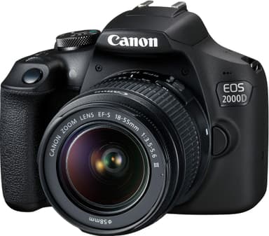 Canon EOS 2000D DSLR-kamera + 18-55 objektiv