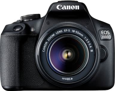 Canon EOS 2000D DSLR-kamera + 18-55 objektiv