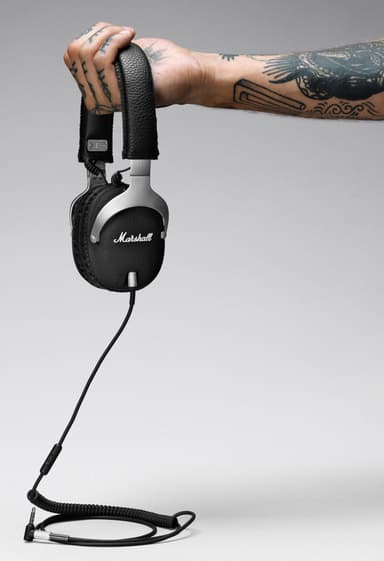 Marshall Monitor hörlurar around-ear (stål)