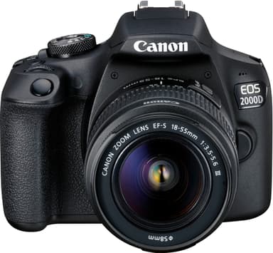 Canon EOS 2000D DSLR-kamera + 18-55 objektiv