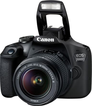 Canon EOS 2000D DSLR-kamera + 18-55 objektiv