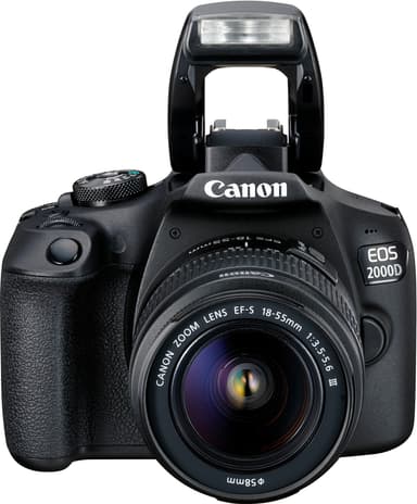 Canon EOS 2000D DSLR-kamera + 18-55 objektiv