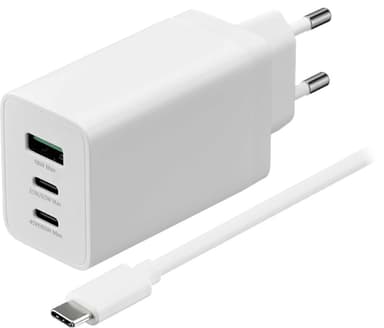Sandstrøm 65W 3-i-1 GaN laddare med kabel