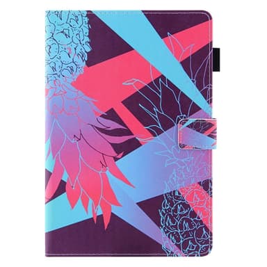 Apple iPad 10.9 2022 Vikbart fodral korthållare - Röd Ananas