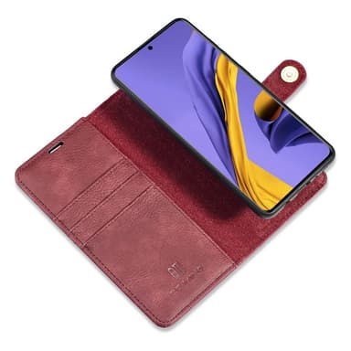 DG.MING Samsung Galaxy A51 Split Läder Plånboksfodral - Röd