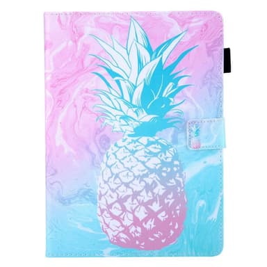 Apple iPad 10.9 2022 Vikbart fodral korthållare - Blå Ananas