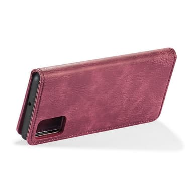 DG.MING Samsung Galaxy A51 Split Läder Plånboksfodral - Röd