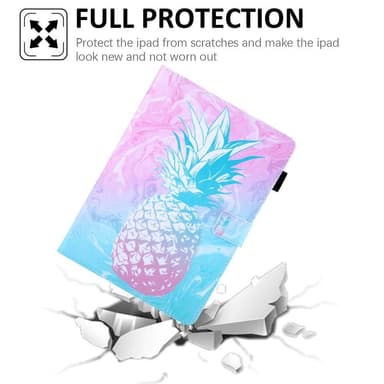 Apple iPad 10.9 2022 Vikbart fodral korthållare - Blå Ananas