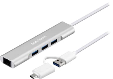 Sandstrøm USB 3.0 hubb
