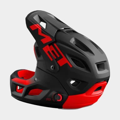 Met Parachute MCR MIPS Black Red/Matt Glossy, Cykelhjälm Svart S
