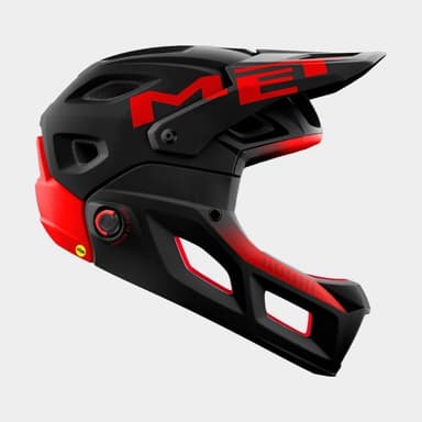 Met Parachute MCR MIPS Black Red/Matt Glossy, Cykelhjälm Svart S