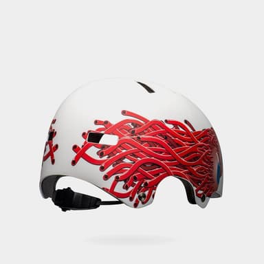 Bell Span Matte White Eyes, Cykelhjälm Vit XS