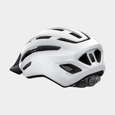 Met Downtown White/Glossy, Cykelhjälm Vit M