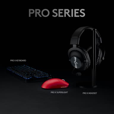 Logitech G Pro X Superlight trådlös gamingmus (röd)