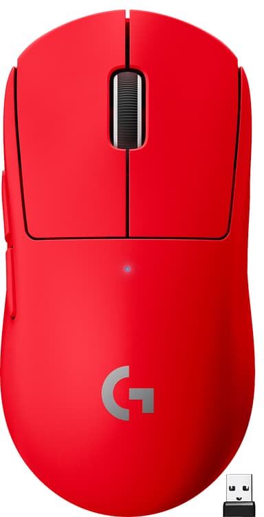 Logitech G Pro X Superlight trådlös gamingmus (röd)