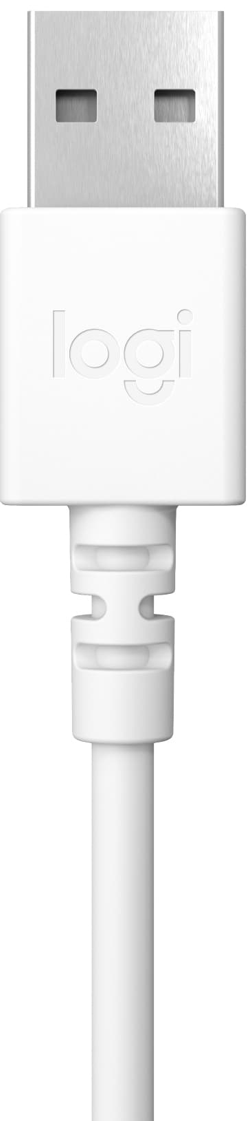 Logitech H390 USB-hörlurar (vit)