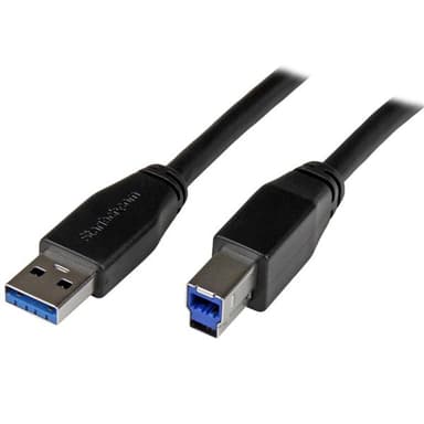 StarTech.com Aktiv USB 3.0 USB-A till USB-B-kabel - 5 m, 5 m, USB A, U