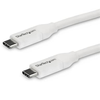 StarTech.com USB-C till USB-C-kabel med/ 5A PD - M/M - Vit - 4 m - USB
