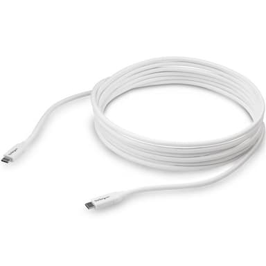 StarTech.com USB-C till USB-C-kabel med/ 5A PD - M/M - Vit - 4 m - USB