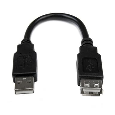 StarTech.com 15 cm USB 2.0-förlängningsadapterkabel A till A - M/F, 0,