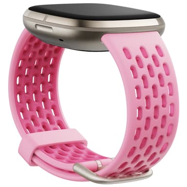 Fitbit Versa 3/4,Sense/2 SportBand Blush/Dst Bloom L