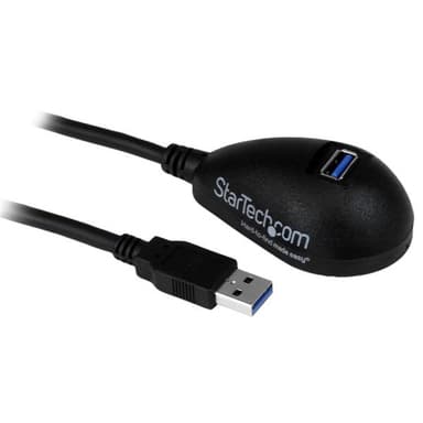 StarTech.com 1,5 m svart SuperSpeed USB 3.0-förlängningskabel till skr