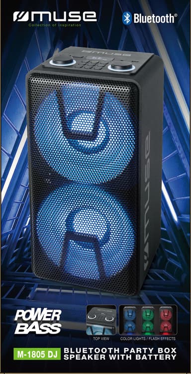M-1805 DJ Party speak Portable BT USB Led 150W
