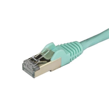 StarTech.com Cat6a Ethernet-kabel - skärmad (STP) - 0,5 m, aqua, 0,5 m