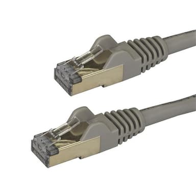 StarTech.com Cat6a Ethernet-kabel - skärmad (STP) - 3 m, grå, 3 m, Cat