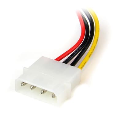 StarTech.com 15 cm 4-stifts Molex till vänstervinklad SATA-strömkabela