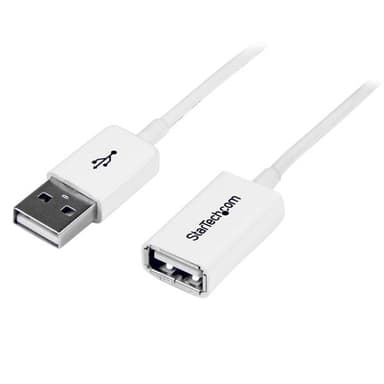 StarTech.com USBEXTPAA1MW, 1 m, USB A, USB A, USB 2.0, 480 Mbit/s, Vit