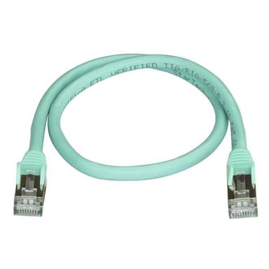 StarTech.com Cat6a Ethernet-kabel - skärmad (STP) - 0,5 m, aqua, 0,5 m