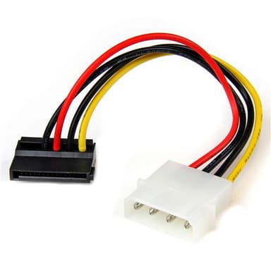 StarTech.com 15 cm 4-stifts Molex till vänstervinklad SATA-strömkabela
