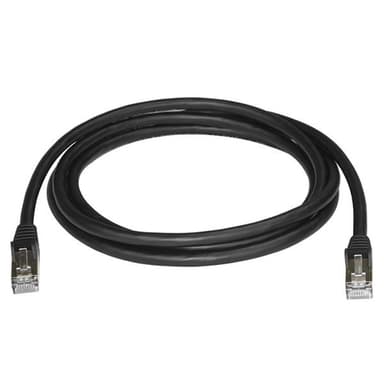 StarTech.com Cat6a Ethernet-kabel - skärmad (STP) - 2 m, svart, 2 m, C