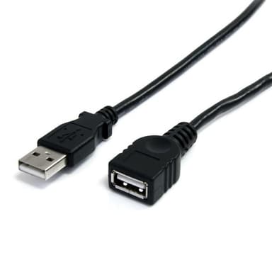 StarTech.com 3 m svart USB 2.0-förlängningskabel A till A – M/F, 3 m,