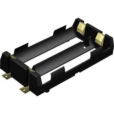 Keystone 1048 Batterihållare 2x 18650 Utanpåliggande