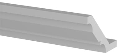 Epoq Heritage facetterad krönlist 220 cm (ljusgrå)