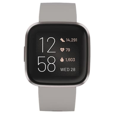 Fitbit Versa 2, Pulsklocka Stone/Mist Grey