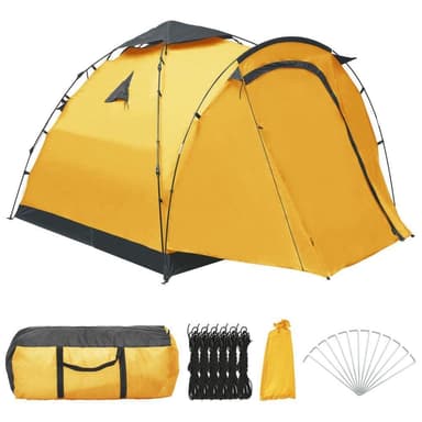 vidaXL Pop-up campingtält 3 personer gul