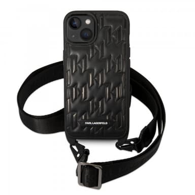 Karl Lagerfeld iPhone 14 Skal Crossbody Strap Svart