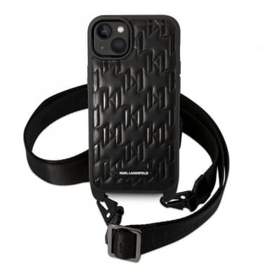 Karl Lagerfeld iPhone 14 Plus Skal Crossbody Strap Svart