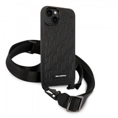 Karl Lagerfeld iPhone 14 Plus Skal Crossbody Strap Svart