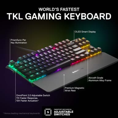 SteelSeries Apex Pro tenkeyless tangentbord för gaming