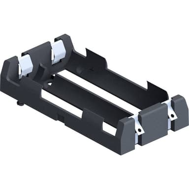 Keystone 1047 Batterihållare 2x 18650 Lödanslutning (L