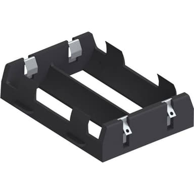 Keystone 1109 Batterihållare 2x 26650 Lödanslutning (L